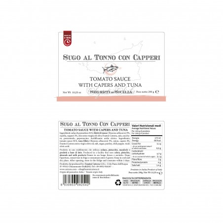 Sugo con al tonno con capperi e pomodori siciliani