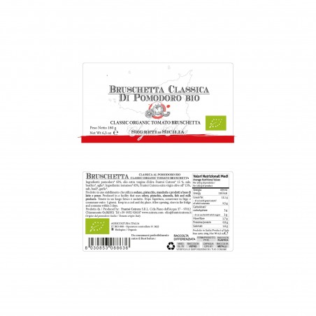 Bruschetta classica di pomodoro BIO. Solo sole e Sicilia