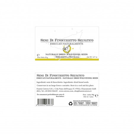 Semi di finocchietto selvatico siciliano essiccato naturalmente