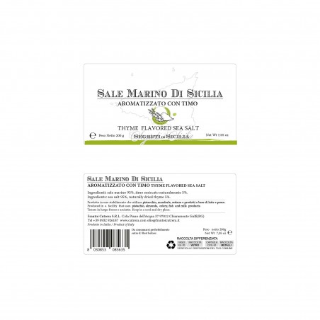 Sale marino di Sicilia aromatizzato al timo