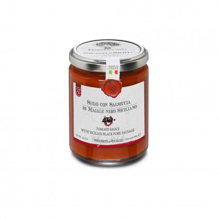 Sugo con salsiccia di maialino nero, autoctono di Sicilia