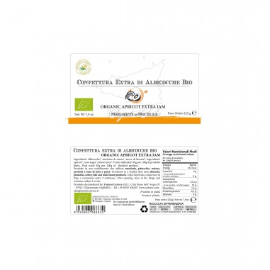 Sicilian organic apricot extra jam